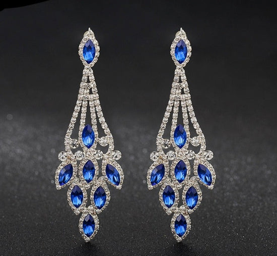 Big Crystal Rhinestone Drop Earrings Fashion Jewelry – TulleLux Bridal  Crowns & Accessories